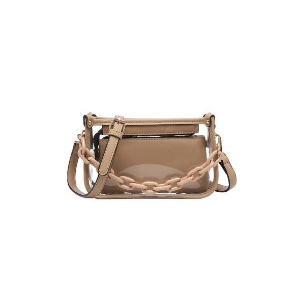 Chain Purse Strap Small Crossbody Bag - Shoulder Bag Jessica Clear Crossbody :' - Picture 1 of 1